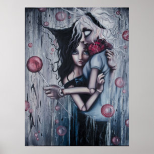Impresión poster "Con amor" de pintura al óleo ori