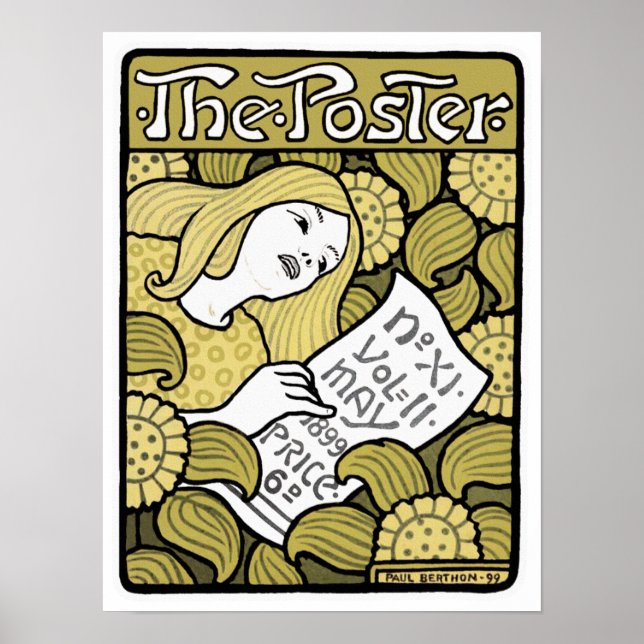 Impresión Poster de Art Nouveau: "El Poster" de Be (Frente)