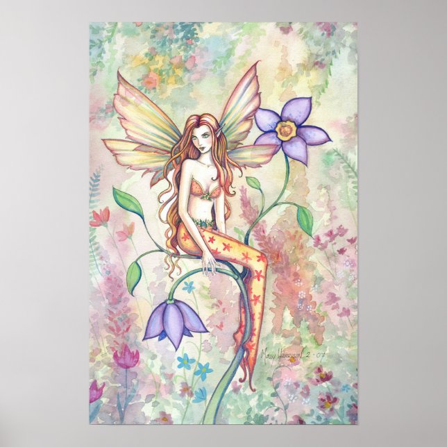 Impresión Poster de arte de flores de hadas de col (Frente)