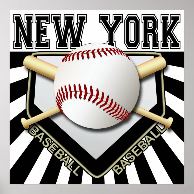 IMPRESIÓN POSTER DE BÉISBOL DE NUEVA YORK (Frente)