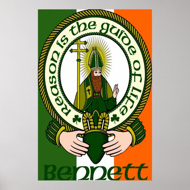 Impresión Poster de Bennett Clan Motto (Frente)