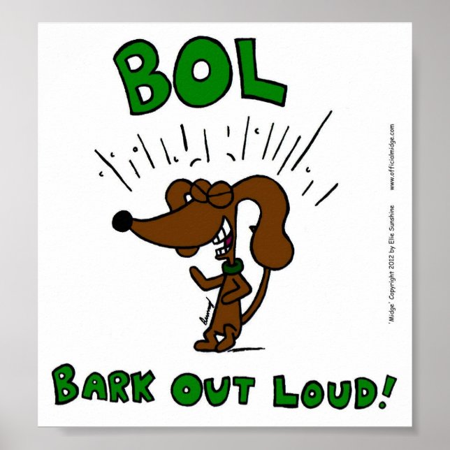 Impresión Poster de "BOL: BARK OUT LOUD" (Frente)