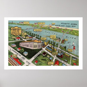 Impresión Poster de Daytona Beach de época 12x16