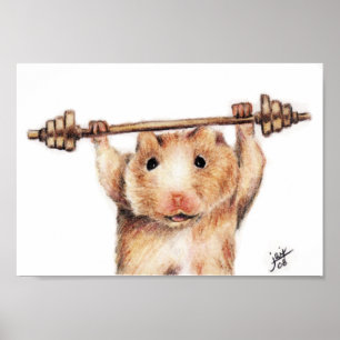 Impresión Poster de entrenamiento (Hamster)