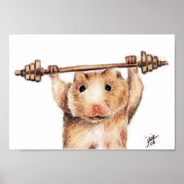 Impresión Poster de entrenamiento (Hamster) (Frente)