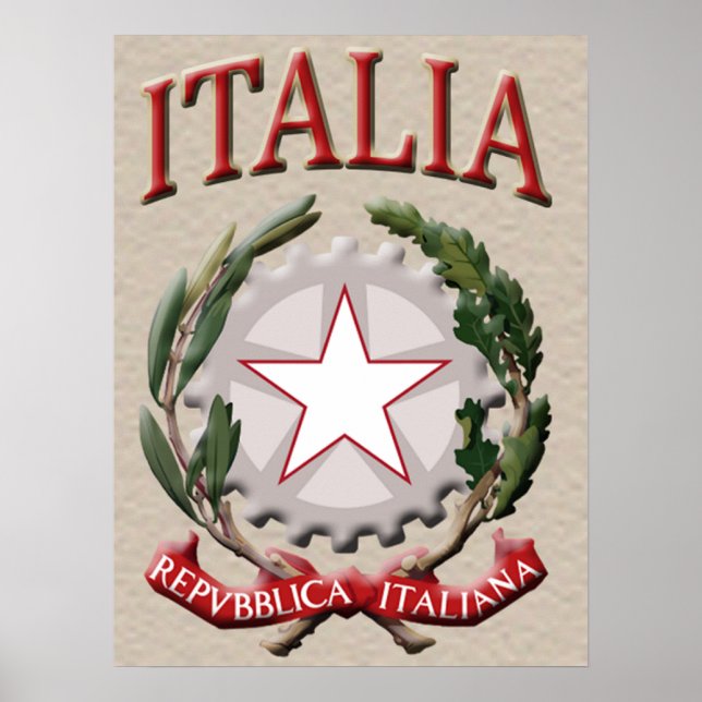 Impresión Poster de Italia (Frente)