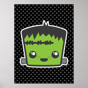 Impresión Poster de Kawaii Frankenstein