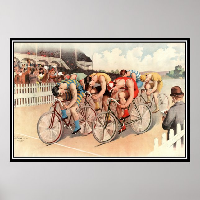 Impresión Poster de la carrera de bicicletas de ép (Frente)