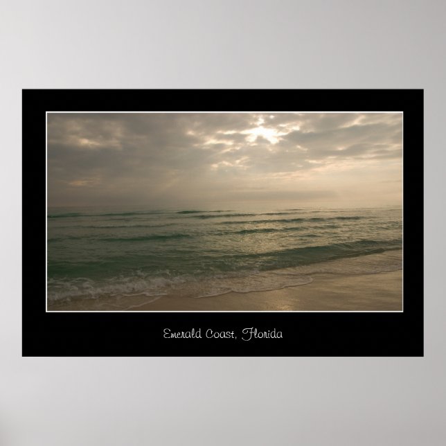 Impresión Poster de la Costa Esmeralda de Florida (Frente)