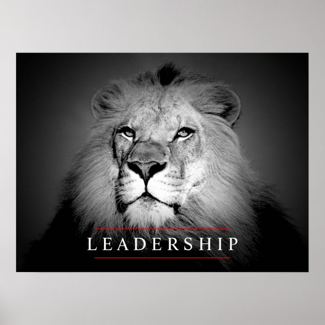 Impresión Poster de Leadership Lion Eyes (Frente)