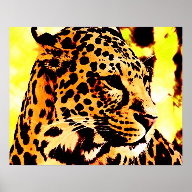 Impresión Poster de leopardo motivacional (Frente)