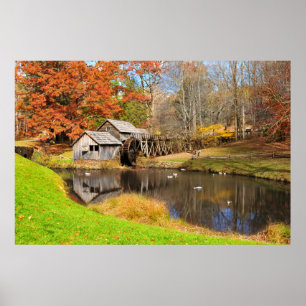 Impresión poster de Mabry Mill en Meadows of Dan,