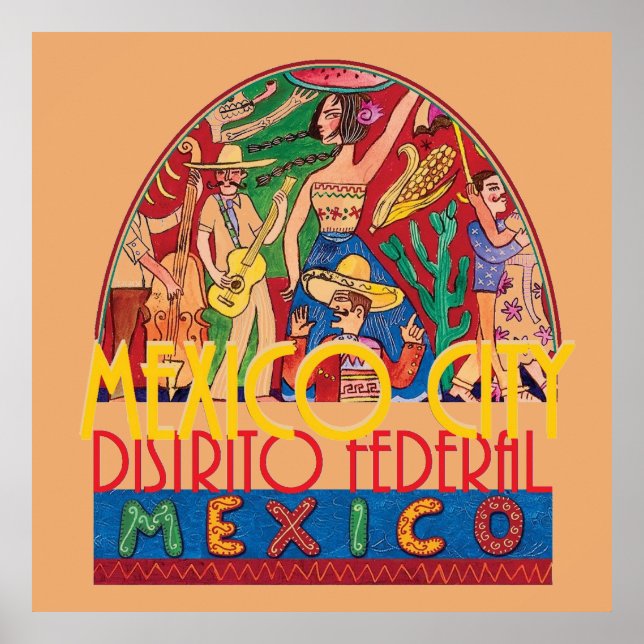 Impresión POSTER de MÉXICO CITY Mexico (Frente)
