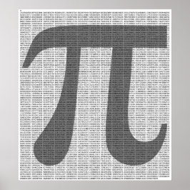 Impresión Poster de Pi a 10.000 dígitos