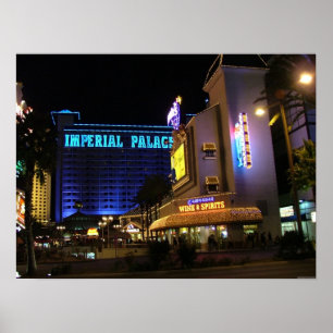 Impresión Poster del Imperial Palace y Harrahs Las