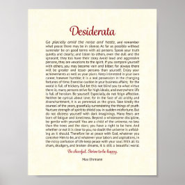 Impresión Poster Desiderata