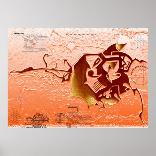 Impresión Poster Evo Futurista optimizada sobre. (Frente)