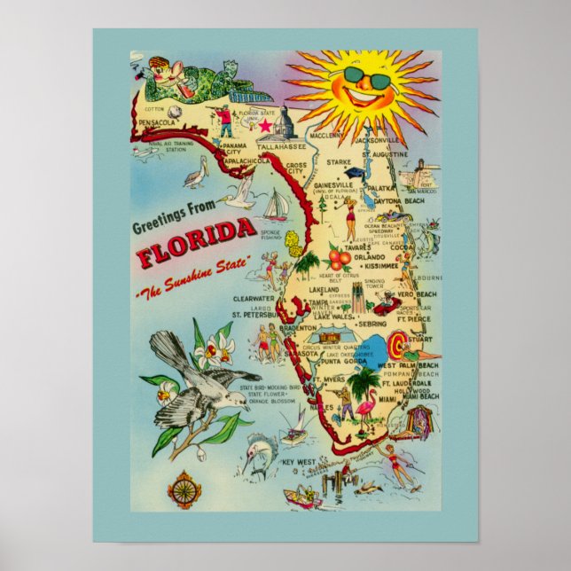 Impresión Poster Florida 12x16 (Frente)