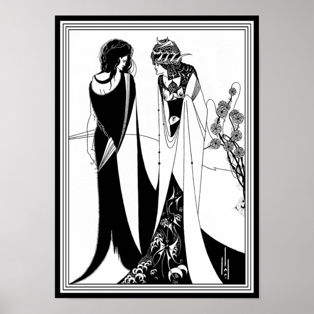 Impresión poster: Ilustracion de Aubrey Beardsley (Frente)