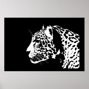 Impresión Poster Jaguar - Posters Jaguar blancos y