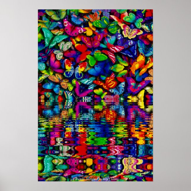 IMPRESIÓN poster - MARIPOSAS DE AGUA - ARTE (Frente)