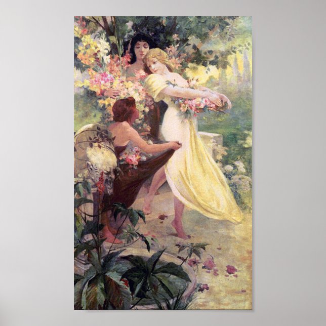 Impresión poster: Mucha - Espíritu de primavera (Frente)