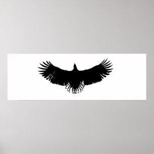 Impresión Poster Panorámico American Eagle Silhoue