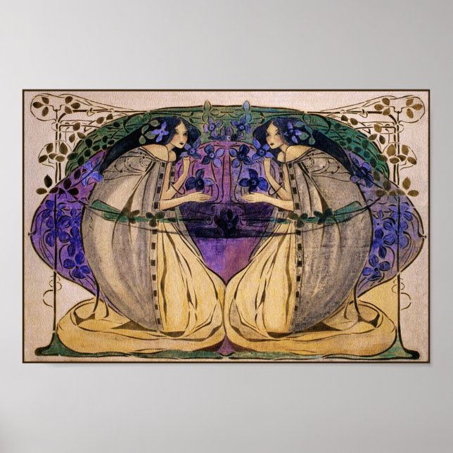 Impresión poster: Primavera de Frances Macdonald (Frente)