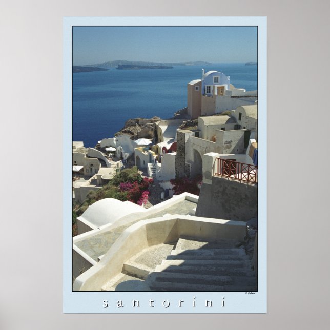 Impresión Poster Santorini (fotografía cinematográ (Frente)