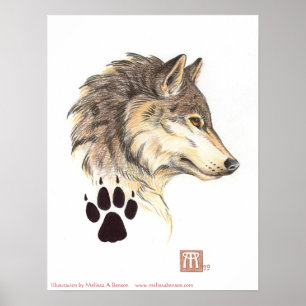 Impresión principal del perfil del lobo