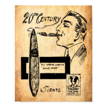 Impresión publicitaria de cigarro vintage