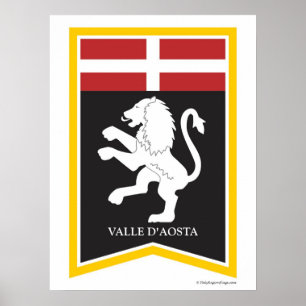 Impresión regional del arte del escudo de Valle