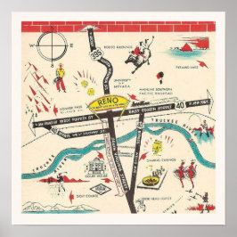 Impresión Retro Reno Nevada