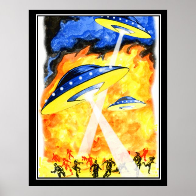 Impresión retro vintage de 2 mundos (Frente)