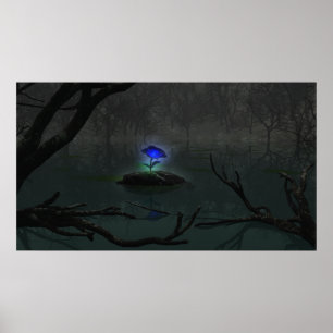 Impresión Rosa azul