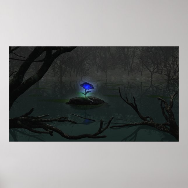 Impresión Rosa azul (Frente)