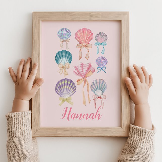 Impresión rosa de la Coqueta de la concha de conse (coquette print,
seashell art,
baby girl name,
pink nursery,
custom wall art,
nursery decor,
girl roo)