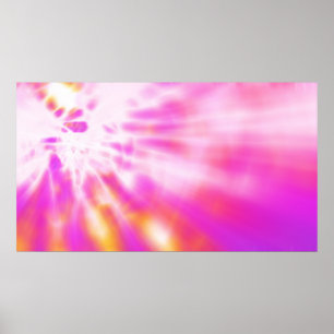 Impresión rosada del poster del arte del fractal