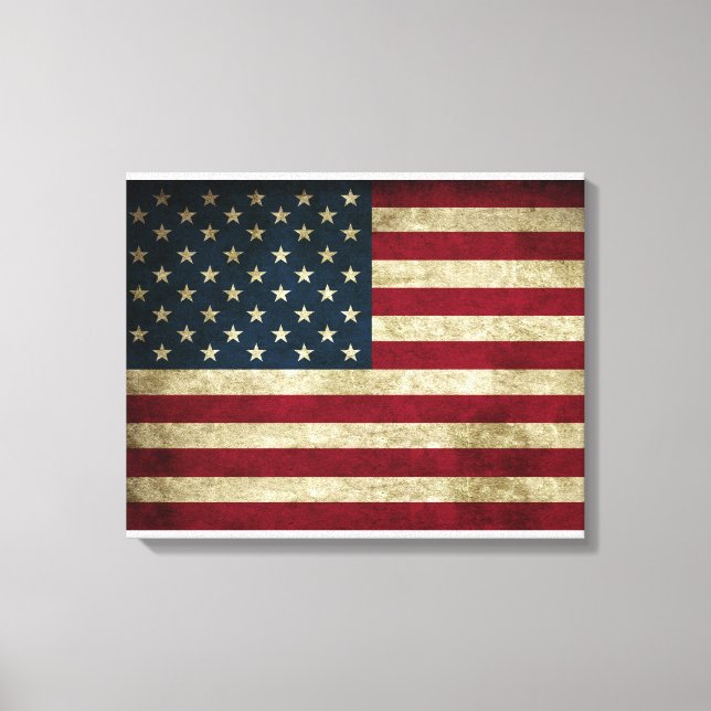 Impresión Rustic American 50 Star Flag (Anverso)