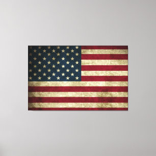 Impresión rústica apenada de la bandera de la