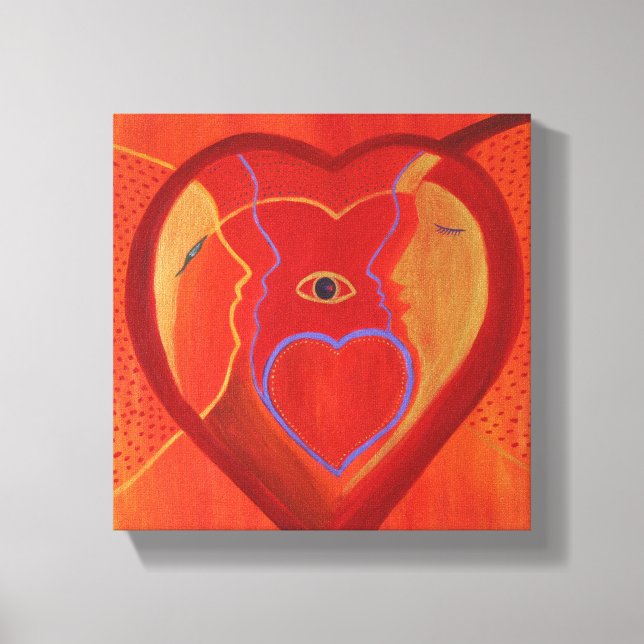 Impresión sencilla de corazón dorado (Anverso)