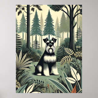 Impresión sensorial Schnauzer, arte mural