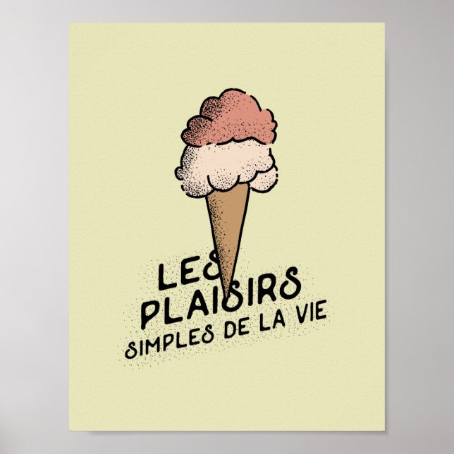 Impresión simple de los placeres de la vida (Frente)