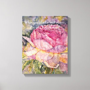 Impresión subió cita de la lona de la acuarela d