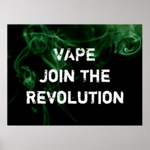Impresión superior del poster del humo del verde