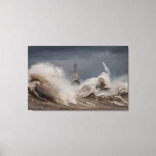 Impresión tempestuosa de la lona del faro