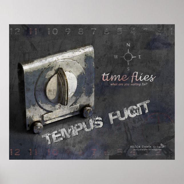Impresión Tempus Fugit (El Tiempo Vuela) (Frente)