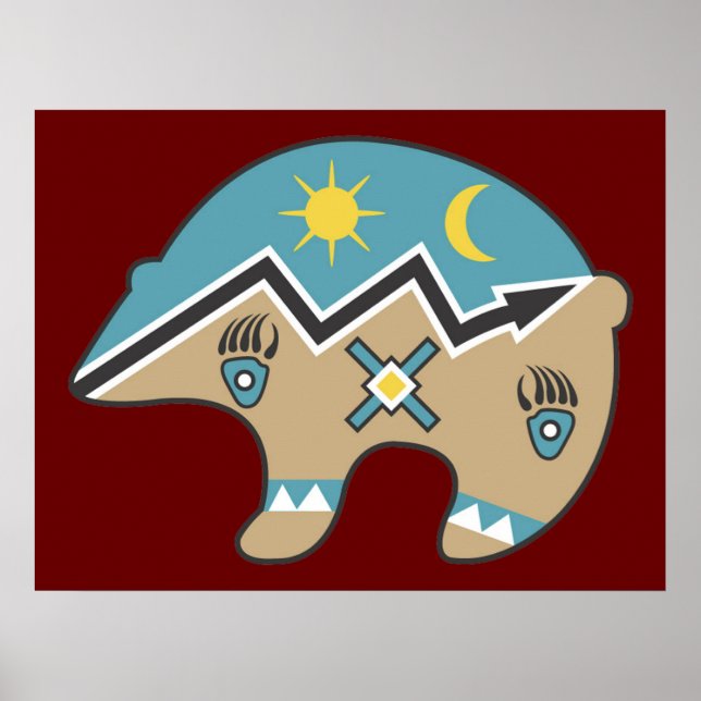 Impresión tribal de oso indio (Frente)