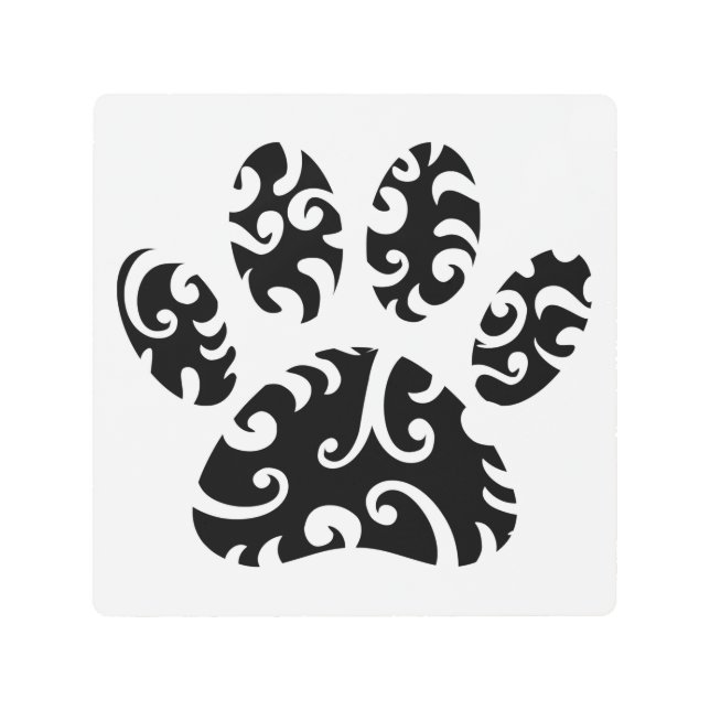 Impresión tribal del tatuaje de la pata de perro (Anverso)