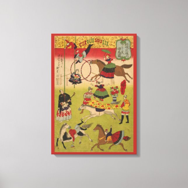 Impresión Triptych Muestra Circo En Yasukuni Jinja (Anverso)